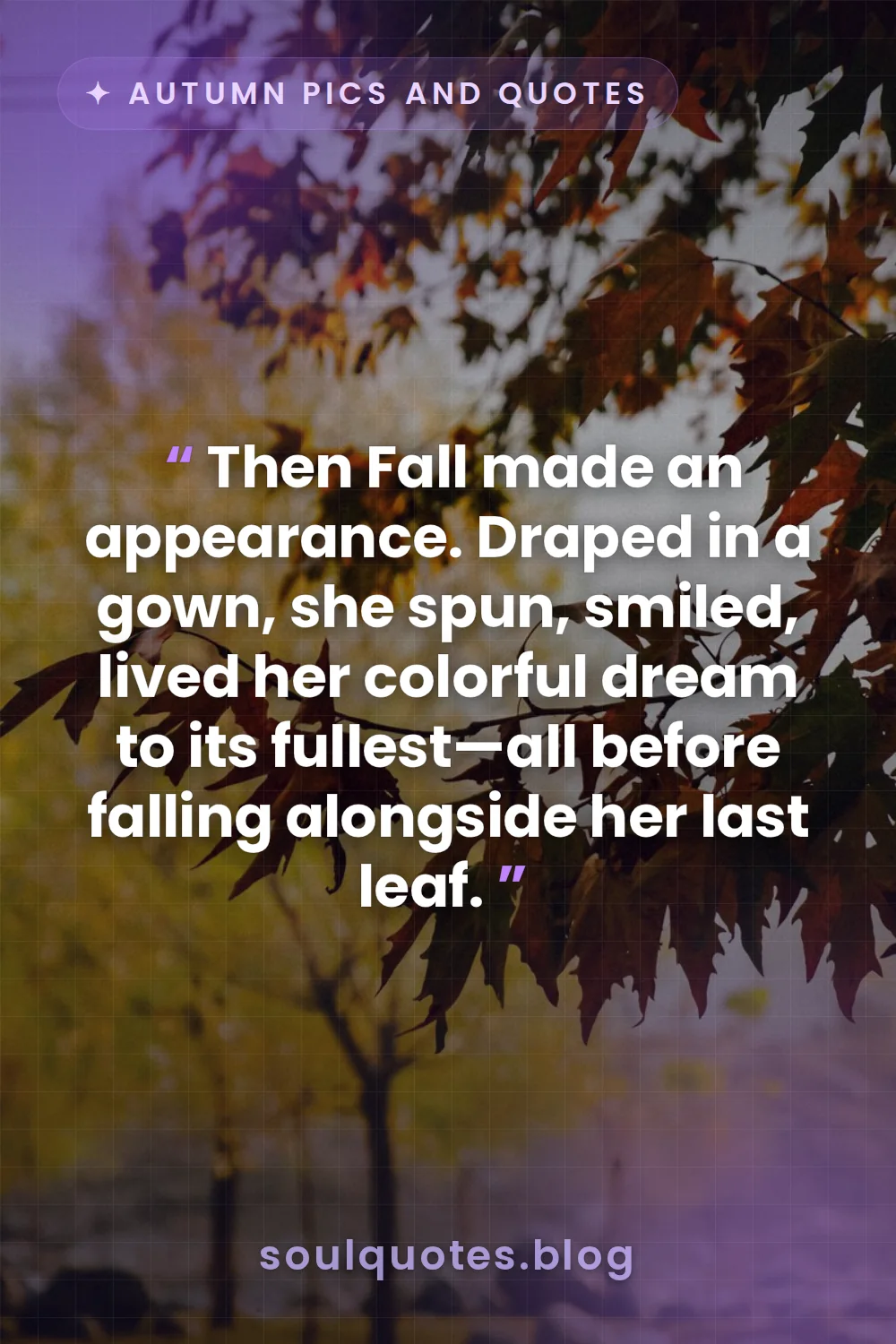 vibrant orange leaves falling through golden sunlight