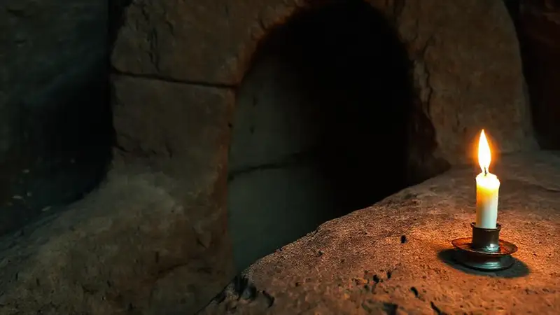 A lonely tomb radiated quiet sorrow